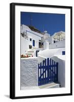 Hotel in Imerovigli, Santorini, Cyclades, Greece-Katja Kreder-Framed Photographic Print