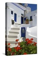 Hotel in Imerovigli, Santorini, Cyclades, Greece-Katja Kreder-Stretched Canvas