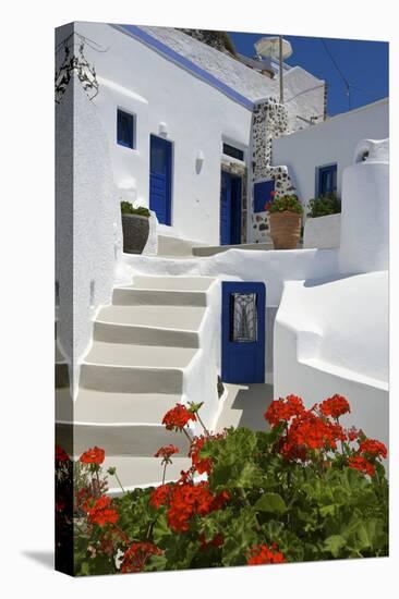 Hotel in Imerovigli, Santorini, Cyclades, Greece-Katja Kreder-Stretched Canvas