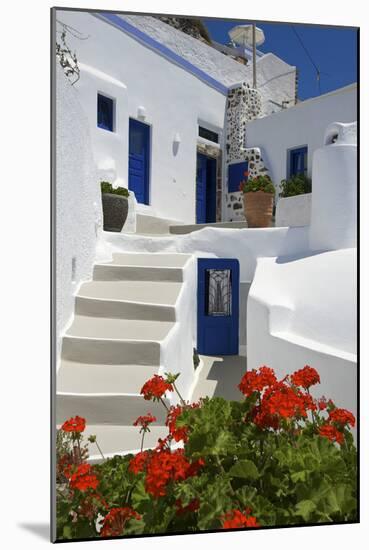 Hotel in Imerovigli, Santorini, Cyclades, Greece-Katja Kreder-Mounted Photographic Print