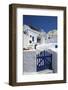 Hotel in Imerovigli, Santorini, Cyclades, Greece-Katja Kreder-Framed Photographic Print