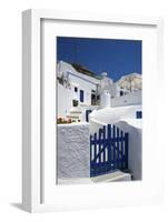 Hotel in Imerovigli, Santorini, Cyclades, Greece-Katja Kreder-Framed Photographic Print