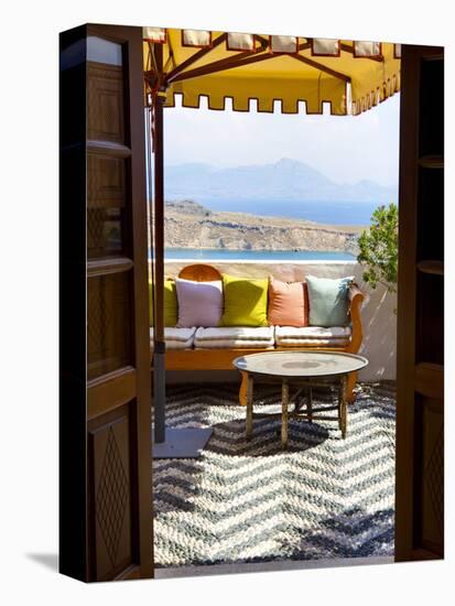 Hotel Interior Detail, Lindos, Rhodes, Greece-Doug Pearson-Stretched Canvas