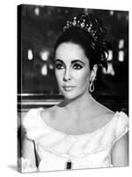 Hotel International THE V.I.P.S d'Anthony Asquith with Elizabeth Taylor, 1963 (b/w photo)-null-Stretched Canvas