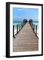 Hotel Jetty, Bwejuu Beach, Zanzibar, Tanzania, Indian Ocean, East Africa, Africa-Peter Richardson-Framed Photographic Print