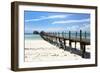 Hotel Jetty, Bwejuu Beach, Zanzibar, Tanzania, Indian Ocean, East Africa, Africa-Peter Richardson-Framed Photographic Print