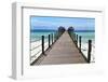 Hotel Jetty, Bwejuu Beach, Zanzibar, Tanzania, Indian Ocean, East Africa, Africa-Peter Richardson-Framed Photographic Print