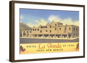 Hotel La Fonda in Taos, New Mexico-null-Framed Art Print