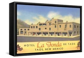 Hotel La Fonda in Taos, New Mexico-null-Framed Stretched Canvas