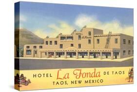 Hotel La Fonda in Taos, New Mexico-null-Stretched Canvas