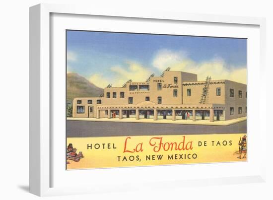 Hotel La Fonda in Taos, New Mexico-null-Framed Art Print