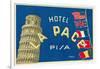 Hotel La Pace, Pisa, Italy-Found Image Press-Framed Giclee Print