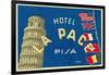 Hotel La Pace, Pisa, Italy-Found Image Press-Framed Giclee Print