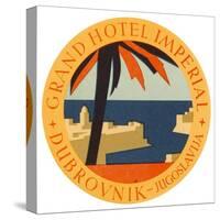 Hotel Label from the Grand Hotel Imperial Dubrovnik Yugoslavia-null-Stretched Canvas