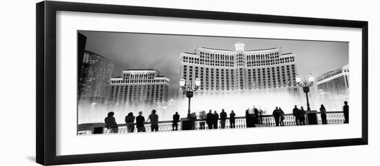 Hotel Lit Up at Night, Bellagio Resort and Casino, the Strip, Las Vegas, Nevada, USA-null-Framed Premium Photographic Print