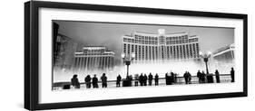 Hotel Lit Up at Night, Bellagio Resort and Casino, the Strip, Las Vegas, Nevada, USA-null-Framed Premium Photographic Print