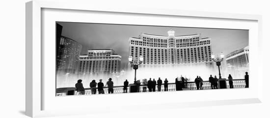 Hotel Lit Up at Night, Bellagio Resort and Casino, the Strip, Las Vegas, Nevada, USA-null-Framed Photographic Print