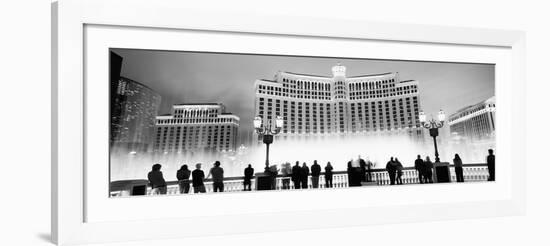 Hotel Lit Up at Night, Bellagio Resort and Casino, the Strip, Las Vegas, Nevada, USA-null-Framed Photographic Print