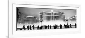 Hotel Lit Up at Night, Bellagio Resort and Casino, the Strip, Las Vegas, Nevada, USA-null-Framed Photographic Print