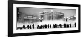 Hotel Lit Up at Night, Bellagio Resort and Casino, the Strip, Las Vegas, Nevada, USA-null-Framed Photographic Print