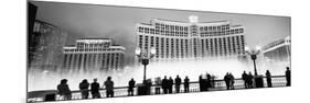 Hotel Lit Up at Night, Bellagio Resort and Casino, the Strip, Las Vegas, Nevada, USA-null-Mounted Photographic Print