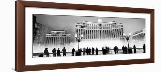 Hotel Lit Up at Night, Bellagio Resort and Casino, the Strip, Las Vegas, Nevada, USA-null-Framed Photographic Print