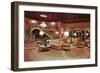 Hotel Lobby with Circular Staircase-null-Framed Art Print
