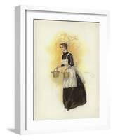 Hotel Maid, Carrying Two Water Cans-Dudley Hardy-Framed Giclee Print