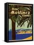 Hotel Martinez Cannes Luggage Label-null-Framed Stretched Canvas