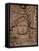 Hotel Mayan Palace, Mayan Sculpture, Puerto Vallarta, Mexico-Walter Bibikow-Framed Stretched Canvas