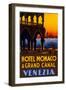 Hotel Monaco and Grand Canal, Venezia, Travel Poster-Found Image Press-Framed Giclee Print