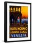 Hotel Monaco and Grand Canal, Venezia, Travel Poster-Found Image Press-Framed Giclee Print