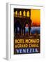 Hotel Monaco and Grand Canal, Venezia, Travel Poster-Found Image Press-Framed Giclee Print