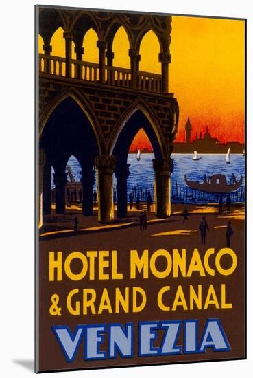 Hotel Monaco and Grand Canal-null-Mounted Art Print