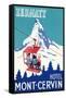 Hotel Mont-Cervin, Ski Lift Poster-null-Framed Stretched Canvas