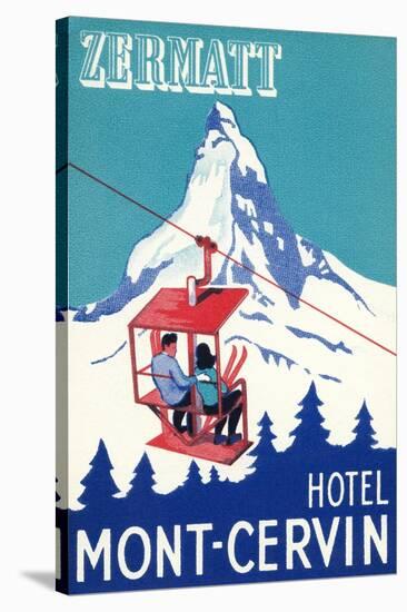 Hotel Mont-Cervin, Ski Lift Poster-null-Stretched Canvas