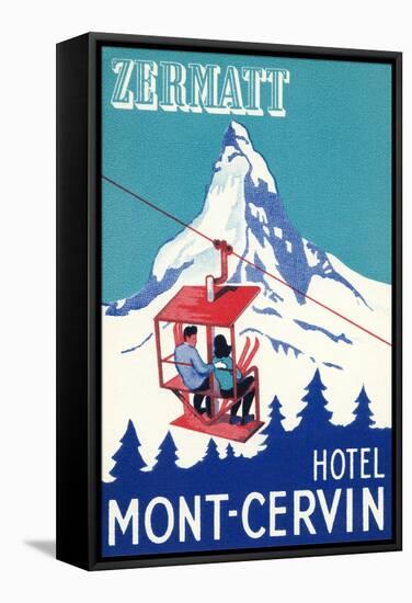 Hotel Mont-Cervin, Ski Lift Poster-null-Framed Stretched Canvas