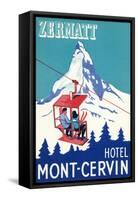 Hotel Mont-Cervin, Ski Lift Poster-null-Framed Stretched Canvas