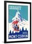 Hotel Mont-Cervin, Ski Lift Poster-null-Framed Art Print