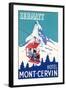 Hotel Mont-Cervin, Ski Lift Poster-null-Framed Art Print