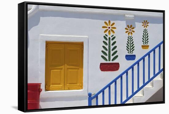 Hotel Near Ano Mera, Mykonos, Cyclades, Greece-Katja Kreder-Framed Stretched Canvas