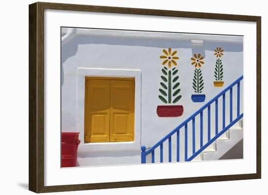 Hotel Near Ano Mera, Mykonos, Cyclades, Greece-Katja Kreder-Framed Photographic Print