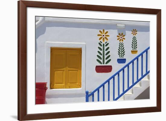 Hotel Near Ano Mera, Mykonos, Cyclades, Greece-Katja Kreder-Framed Photographic Print