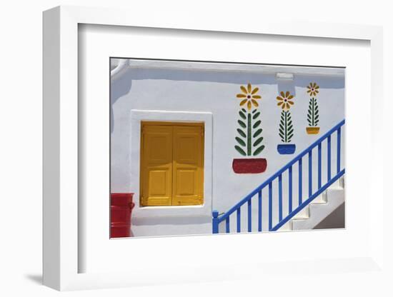 Hotel Near Ano Mera, Mykonos, Cyclades, Greece-Katja Kreder-Framed Photographic Print