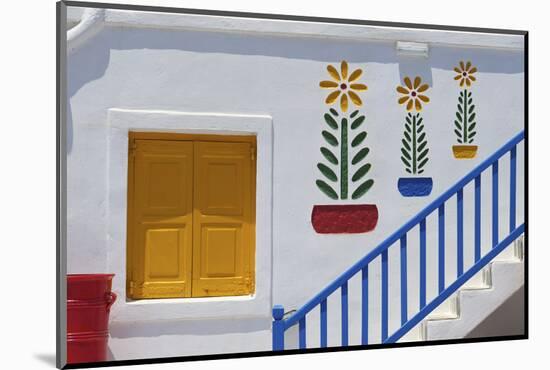 Hotel Near Ano Mera, Mykonos, Cyclades, Greece-Katja Kreder-Mounted Photographic Print