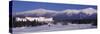 Hotel Near Snow Covered Mountains, Mt. Washington Hotel Resort, Mount Washington, Bretton Woods,...-null-Stretched Canvas