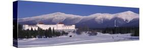 Hotel Near Snow Covered Mountains, Mt. Washington Hotel Resort, Mount Washington, Bretton Woods,...-null-Stretched Canvas