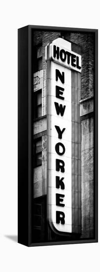 Hotel New Yorker, Signboard, Manhattan, New York, Vertical Panoramic View-Philippe Hugonnard-Framed Stretched Canvas