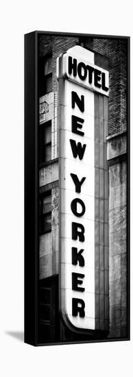 Hotel New Yorker, Signboard, Manhattan, New York, Vertical Panoramic View-Philippe Hugonnard-Framed Stretched Canvas