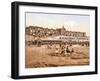 Hotel Orange from the Beach at Scheveningen, Pub. C.1900-null-Framed Giclee Print